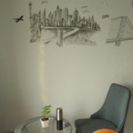 Stay in my place. Help decorate or help teach english