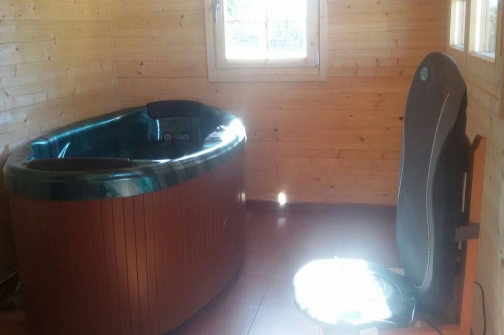 Big country house about 150 m2 and a wooden cabane about 35 m2 all equiped with saun, jacuzzi,pool, paellero and gamezone